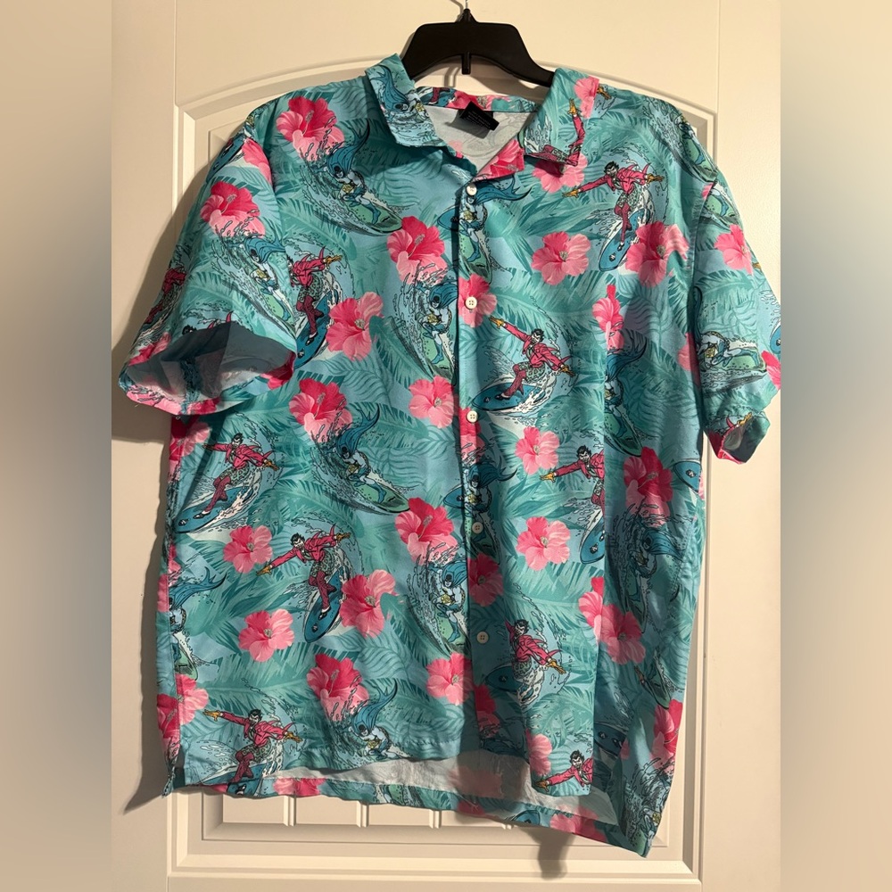 DC Men's Batman and Joker Surf Print Shirt XXL